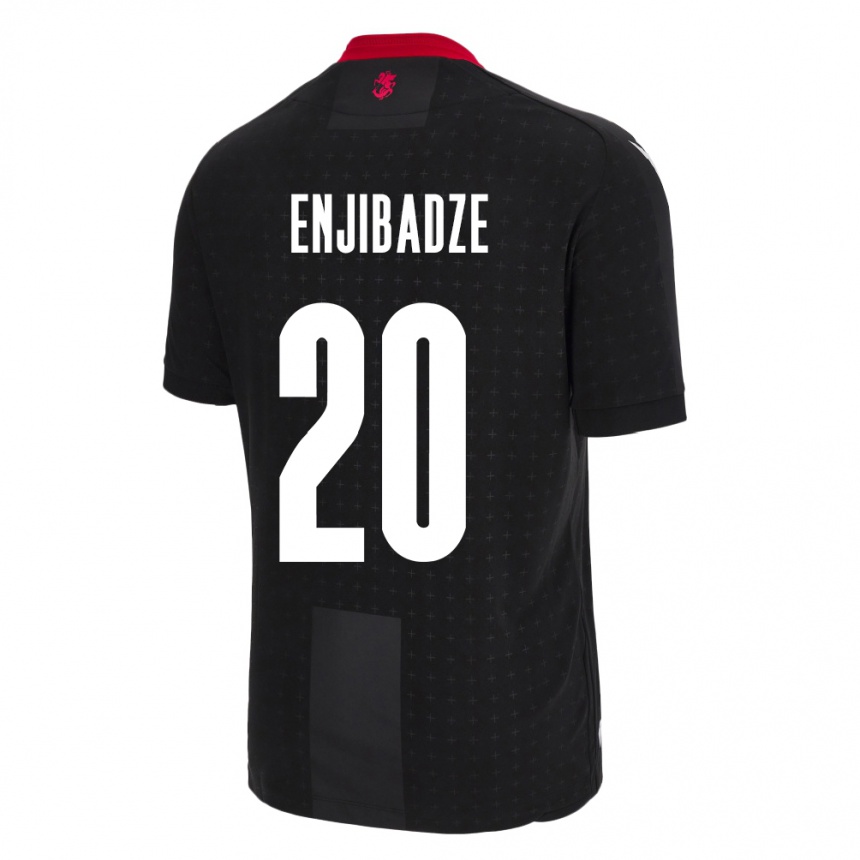 Niño Fútbol Camiseta Georgia Elene Enjibadze #20 Negro 2ª Equipación 24-26 Perú