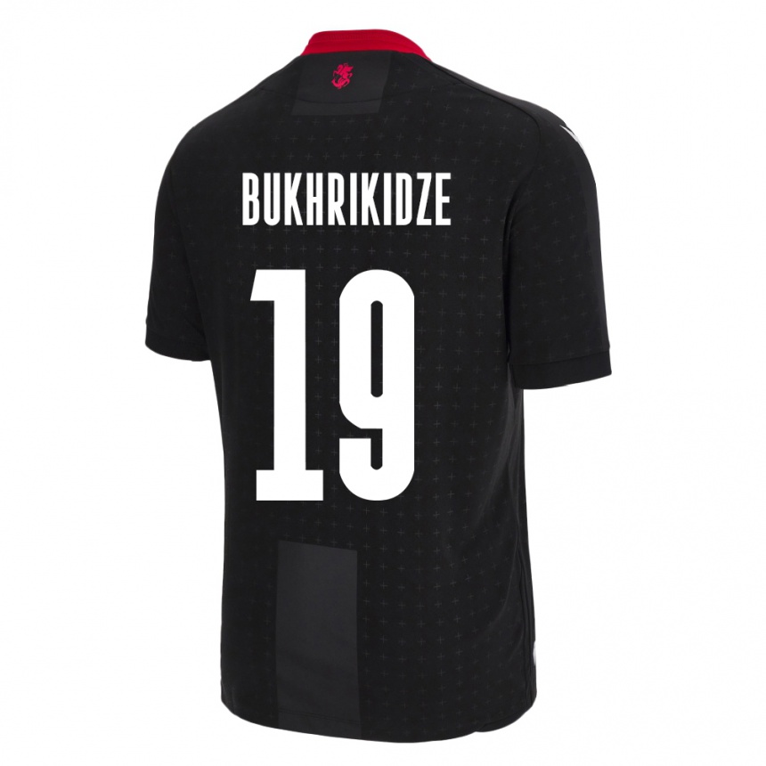 Niño Fútbol Camiseta Georgia Nino Bukhrikidze #19 Negro 2ª Equipación 24-26 Perú