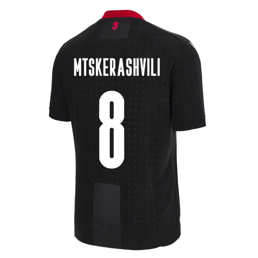 Niño Fútbol Camiseta Georgia Lizi Mtskerashvili #8 Negro 2ª Equipación 24-26 Perú