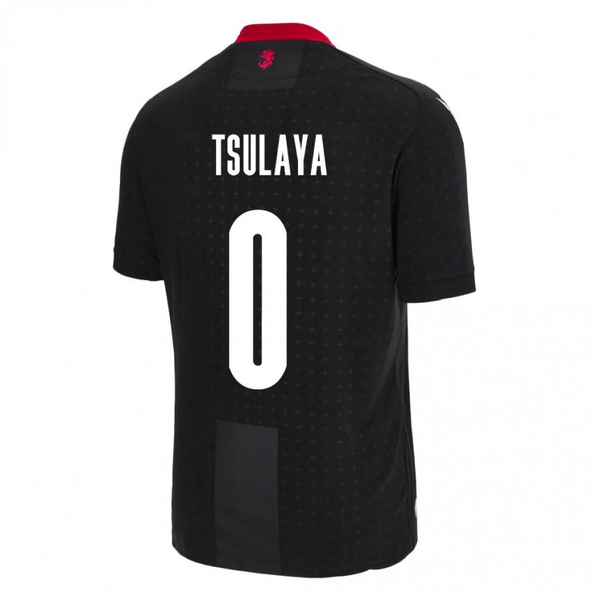 Niño Fútbol Camiseta Georgia Ana Tsulaya #0 Negro 2ª Equipación 24-26 Perú