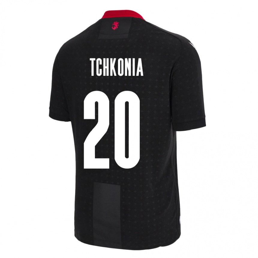 Niño Fútbol Camiseta Georgia Khatia Tchkonia #20 Negro 2ª Equipación 24-26 Perú