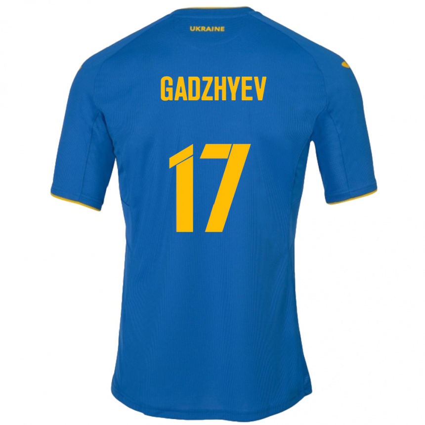 Niño Fútbol Camiseta Ucrania Ramik Gadzhyev #17 Azul 2ª Equipación 24-26 Perú