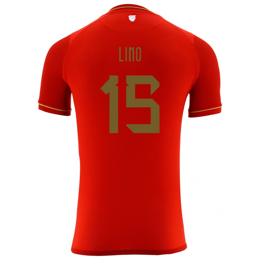 Niño Fútbol Camiseta Bolivia Daniel Lino #15 Rojo 2ª Equipación 24-26 Perú