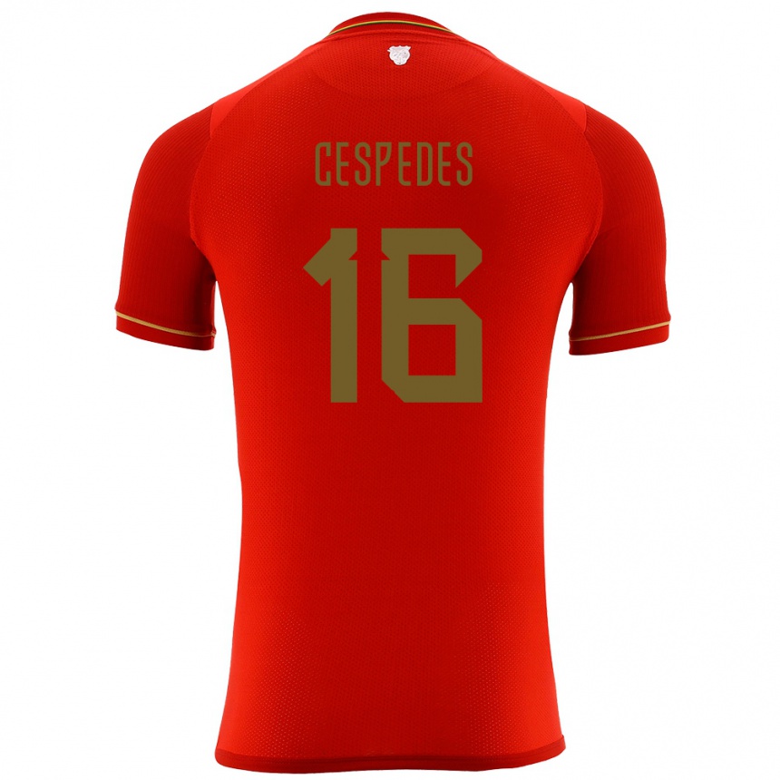 Niño Fútbol Camiseta Bolivia Boris Céspedes #16 Rojo 2ª Equipación 24-26 Perú