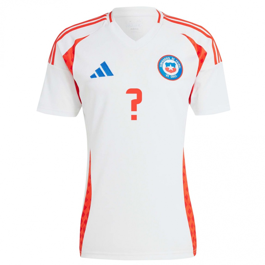 Niño Fútbol Camiseta Chile Vicente Aros #0 Blanco 2ª Equipación 24-26 Perú