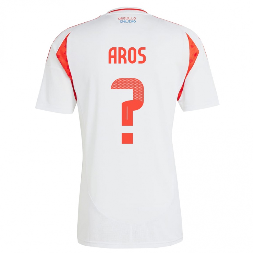 Niño Fútbol Camiseta Chile Vicente Aros #0 Blanco 2ª Equipación 24-26 Perú