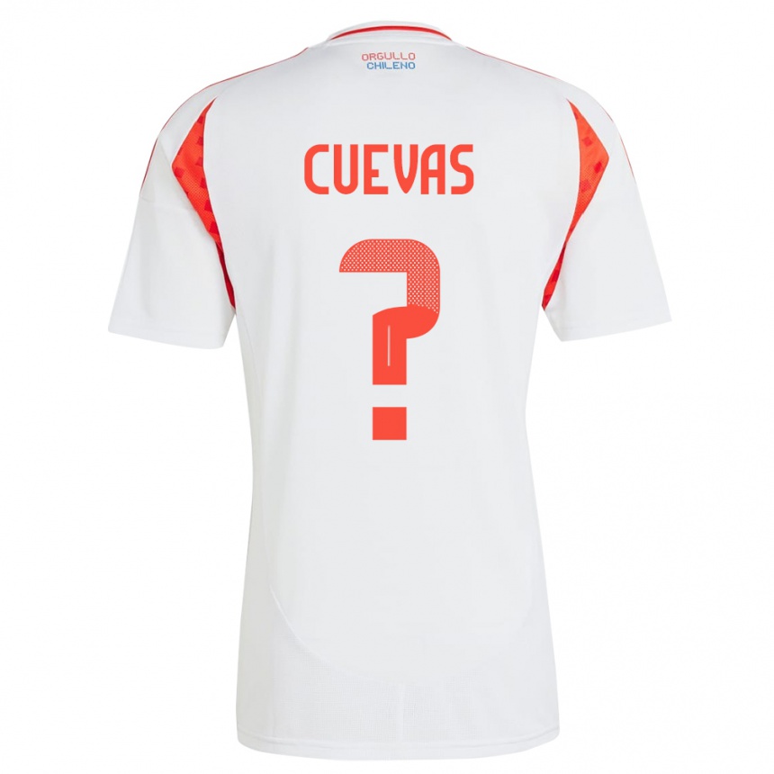 Niño Fútbol Camiseta Chile Yastin Cuevas #0 Blanco 2ª Equipación 24-26 Perú