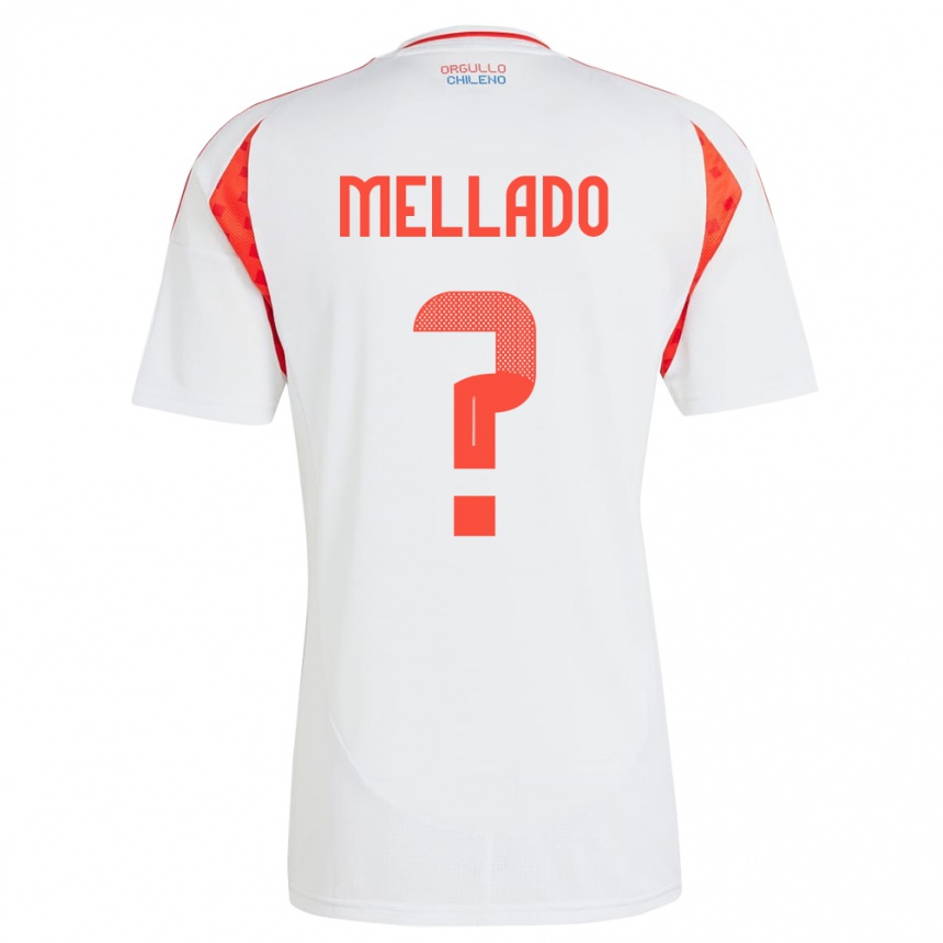 Niño Fútbol Camiseta Chile Catalina Mellado #0 Blanco 2ª Equipación 24-26 Perú