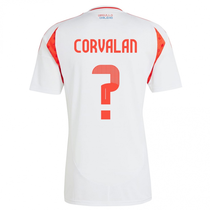 Niño Fútbol Camiseta Chile Elisa Corvalan #0 Blanco 2ª Equipación 24-26 Perú