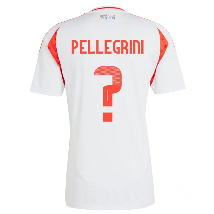 Niño Fútbol Camiseta Chile Maya Pellegrini #0 Blanco 2ª Equipación 24-26 Perú