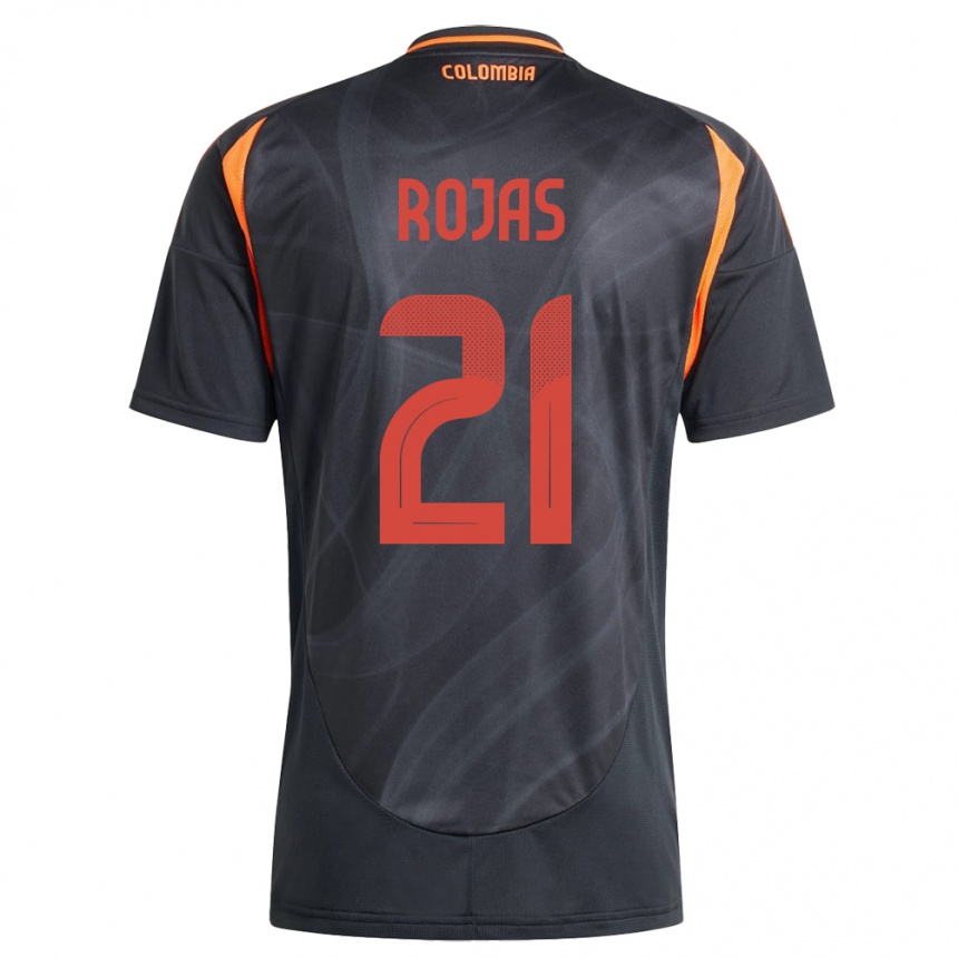 Niño Fútbol Camiseta Colombia Alexei Rojas #21 Negro 2ª Equipación 24-26 Perú