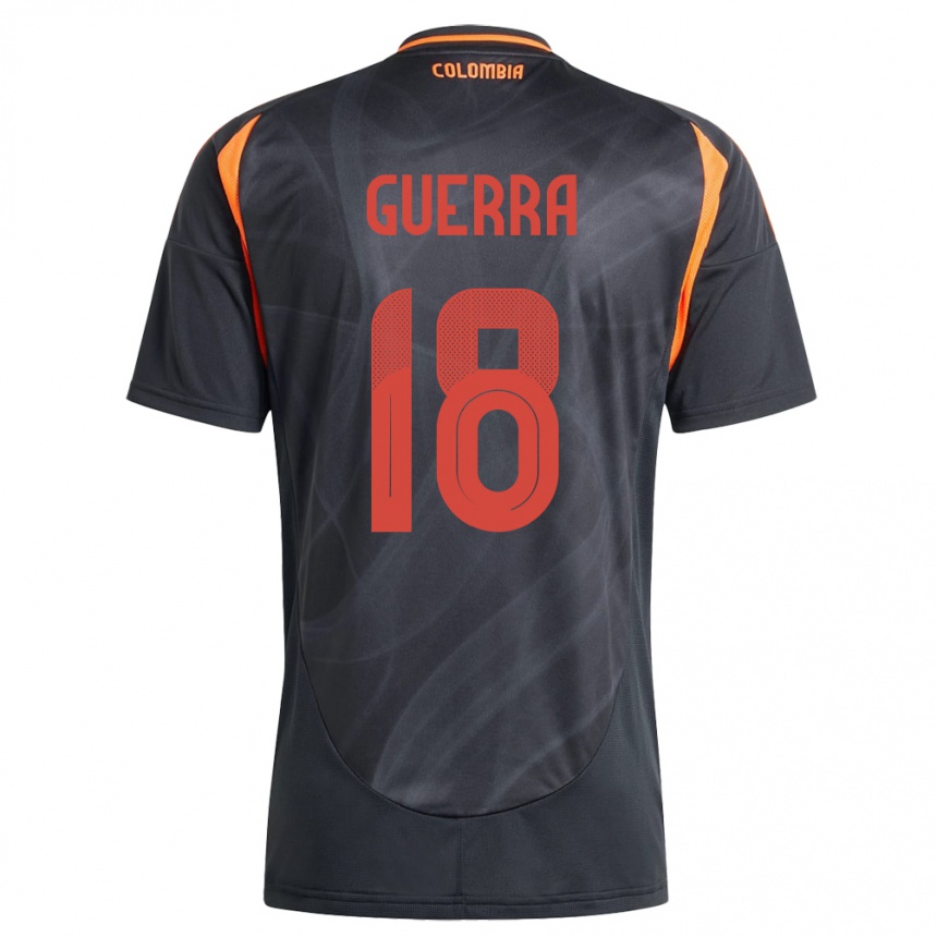 Niño Fútbol Camiseta Colombia Ingrid Guerra #18 Negro 2ª Equipación 24-26 Perú