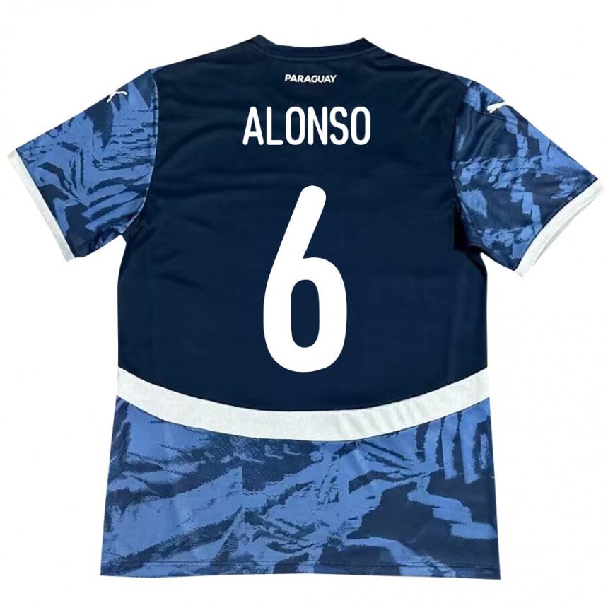 Niño Fútbol Camiseta Paraguay Júnior Alonso #6 Azul 2ª Equipación 24-26 Perú