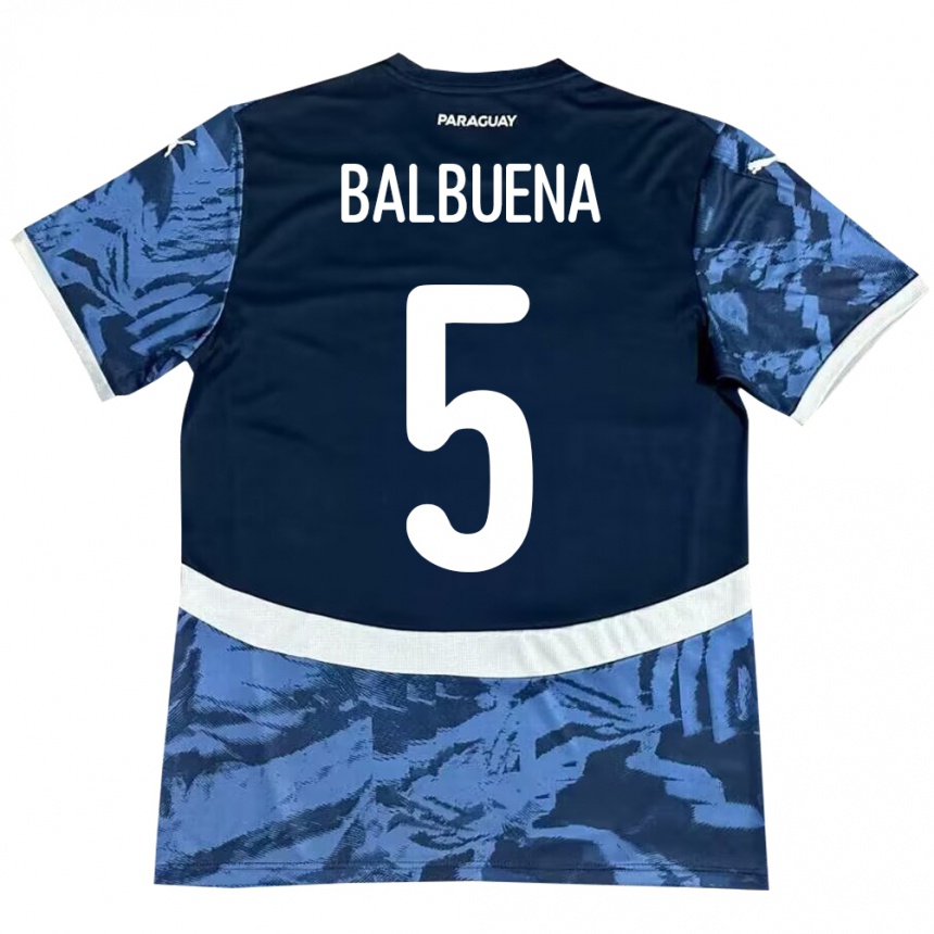 Niño Fútbol Camiseta Paraguay Fabián Balbuena #5 Azul 2ª Equipación 24-26 Perú