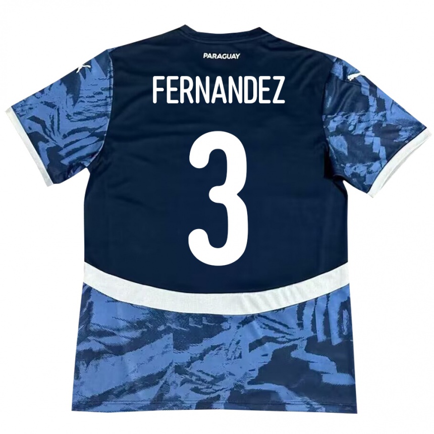 Niño Fútbol Camiseta Paraguay Roberto Fernández #3 Azul 2ª Equipación 24-26 Perú