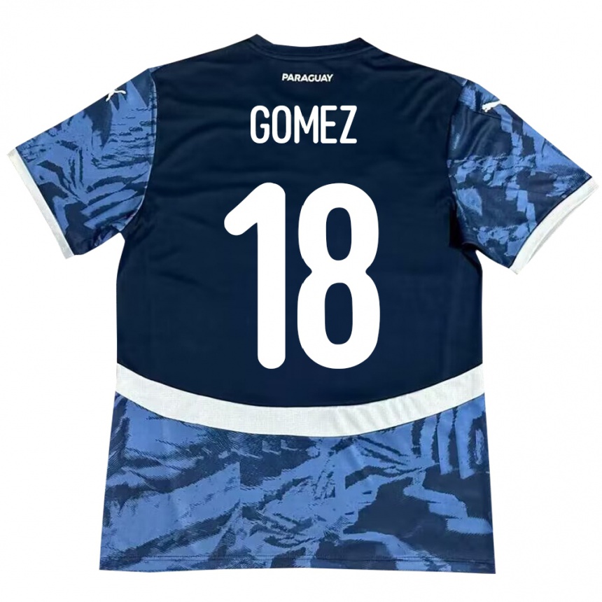 Niño Fútbol Camiseta Paraguay Diego Gómez #18 Azul 2ª Equipación 24-26 Perú