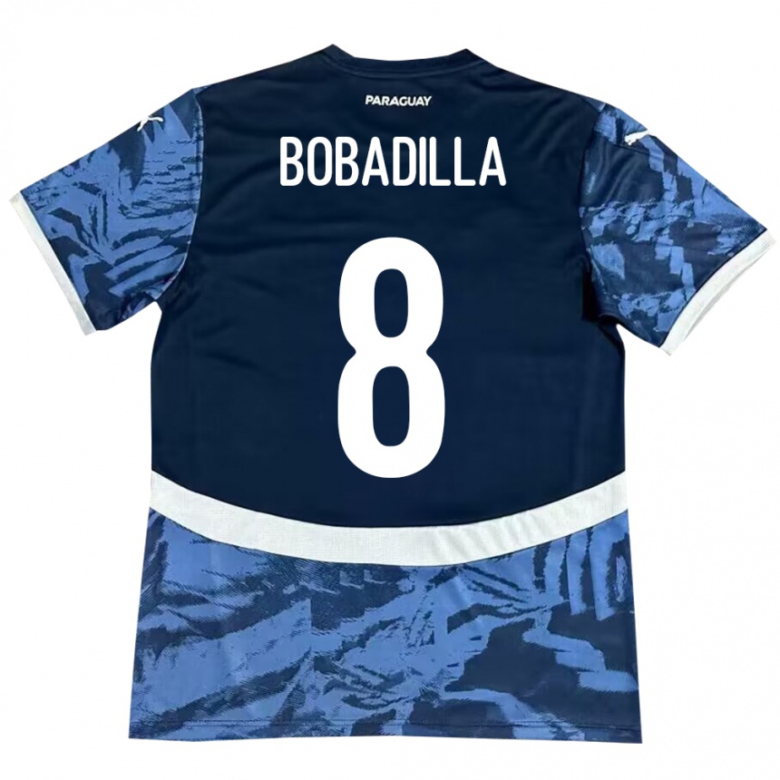 Niño Fútbol Camiseta Paraguay Damián Bobadilla #8 Azul 2ª Equipación 24-26 Perú