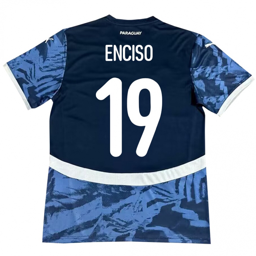 Niño Fútbol Camiseta Paraguay Julio Enciso #19 Azul 2ª Equipación 24-26 Perú