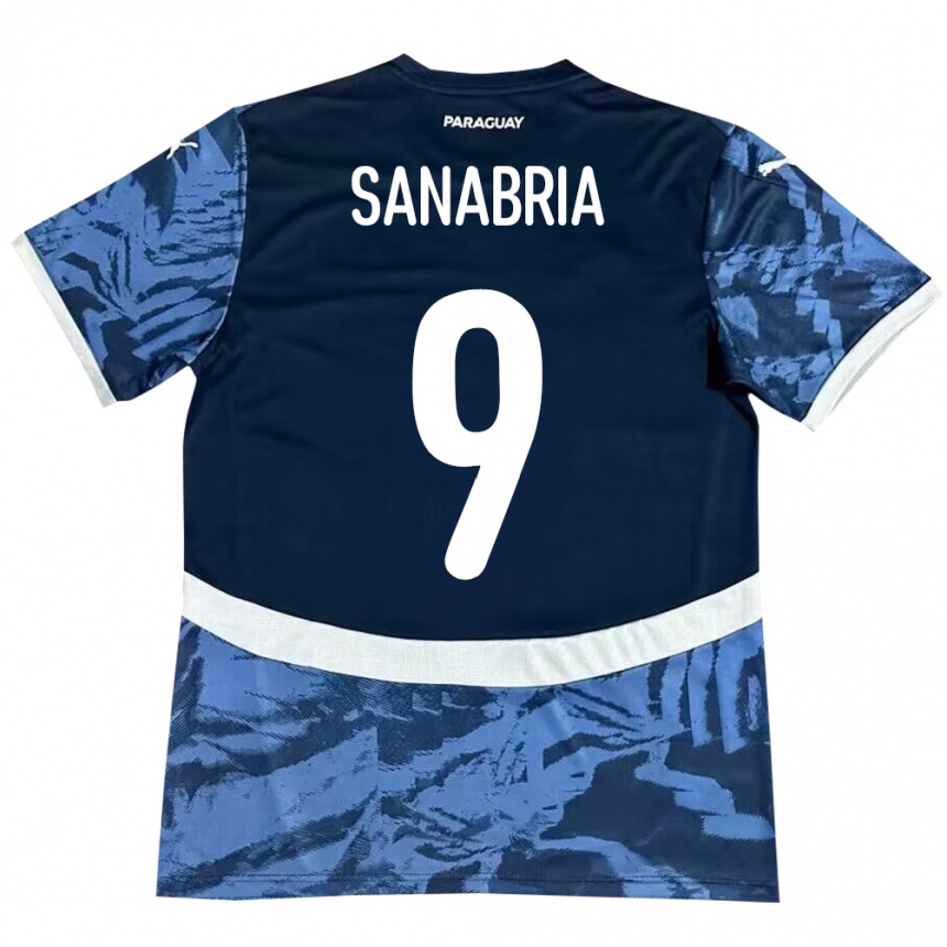 Niño Fútbol Camiseta Paraguay Antonio Sanabria #9 Azul 2ª Equipación 24-26 Perú