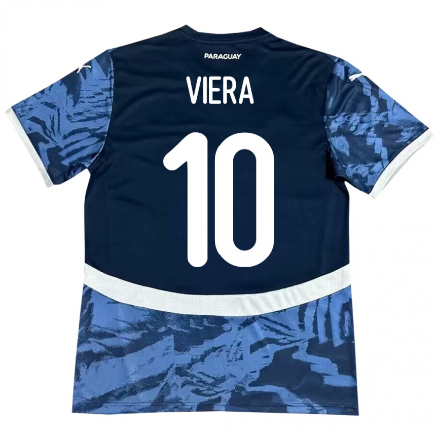 Niño Fútbol Camiseta Paraguay Wílder Viera #10 Azul 2ª Equipación 24-26 Perú