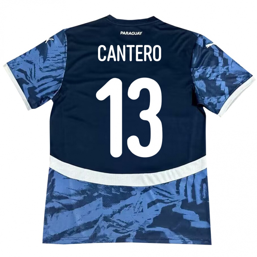 Niño Fútbol Camiseta Paraguay Alexis Cantero #13 Azul 2ª Equipación 24-26 Perú