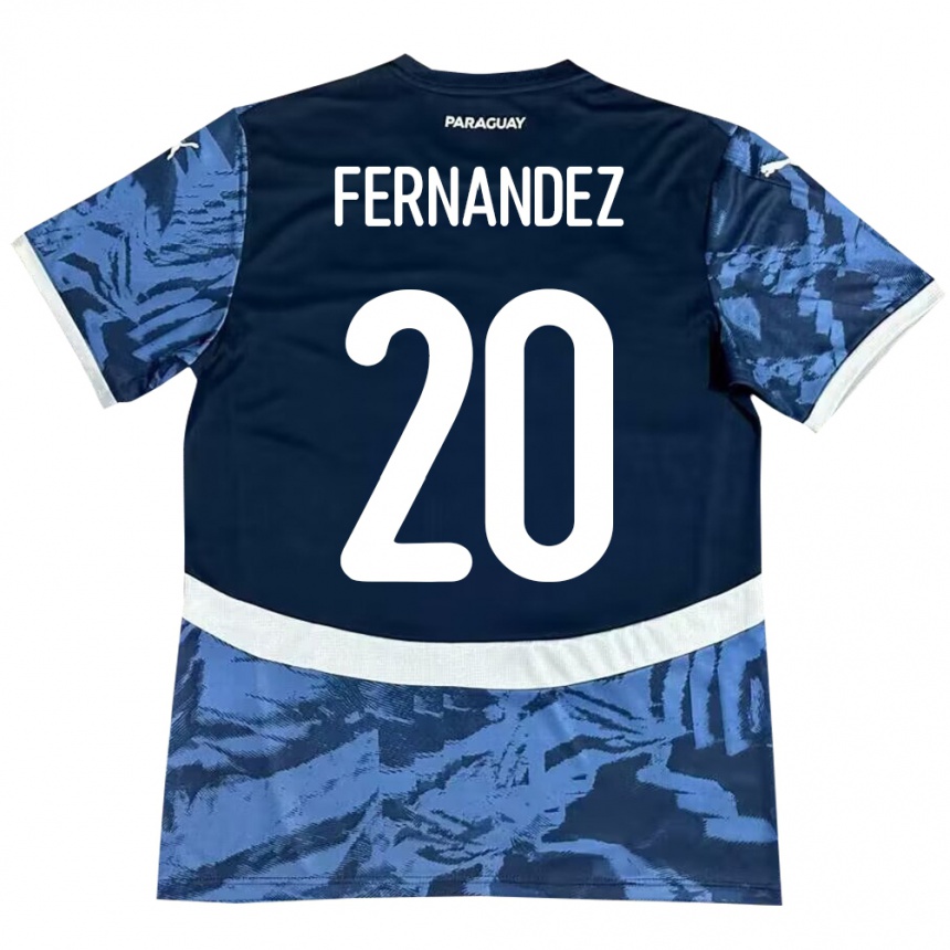 Niño Fútbol Camiseta Paraguay Marcelo Fernández #20 Azul 2ª Equipación 24-26 Perú