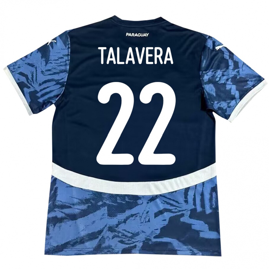 Niño Fútbol Camiseta Paraguay Javier Talavera #22 Azul 2ª Equipación 24-26 Perú