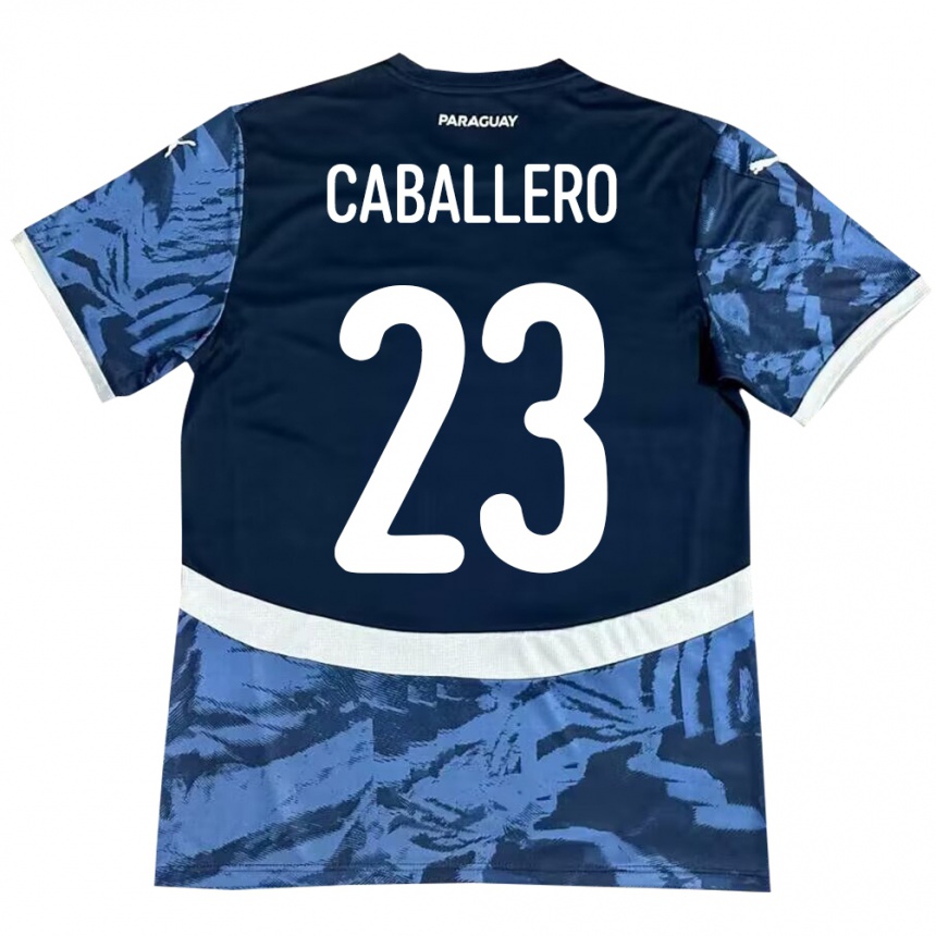 Niño Fútbol Camiseta Paraguay Tiago Caballero #23 Azul 2ª Equipación 24-26 Perú