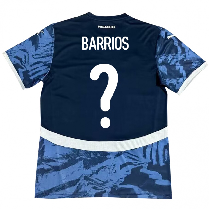 Niño Fútbol Camiseta Paraguay Fabio Barrios #0 Azul 2ª Equipación 24-26 Perú