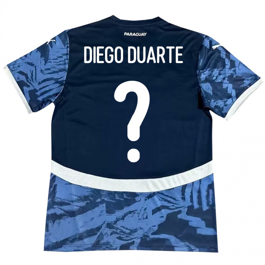 Niño Fútbol Camiseta Paraguay Diego Duarte #0 Azul 2ª Equipación 24-26 Perú