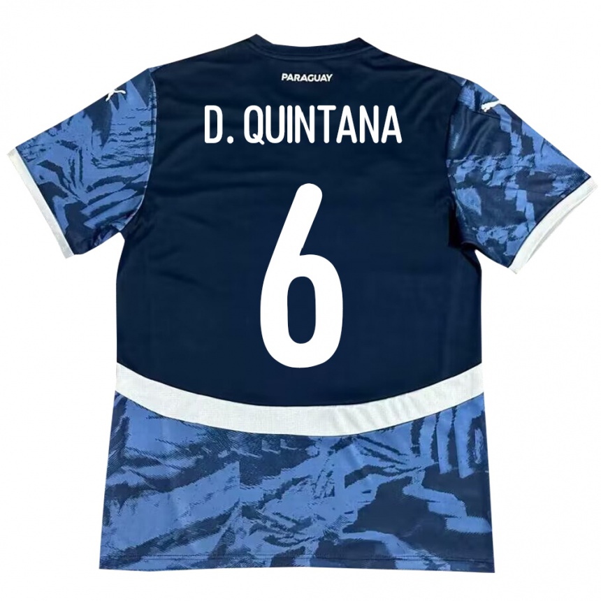 Niño Fútbol Camiseta Paraguay Dulce Quintana #6 Azul 2ª Equipación 24-26 Perú