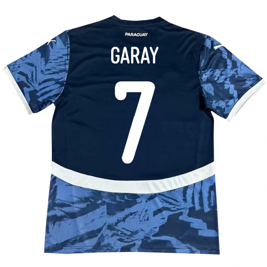 Niño Fútbol Camiseta Paraguay Griselda Garay #7 Azul 2ª Equipación 24-26 Perú