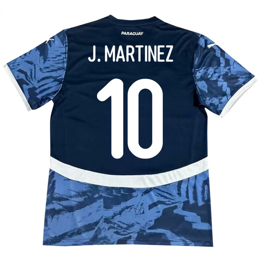 Niño Fútbol Camiseta Paraguay Jessica Martínez #10 Azul 2ª Equipación 24-26 Perú