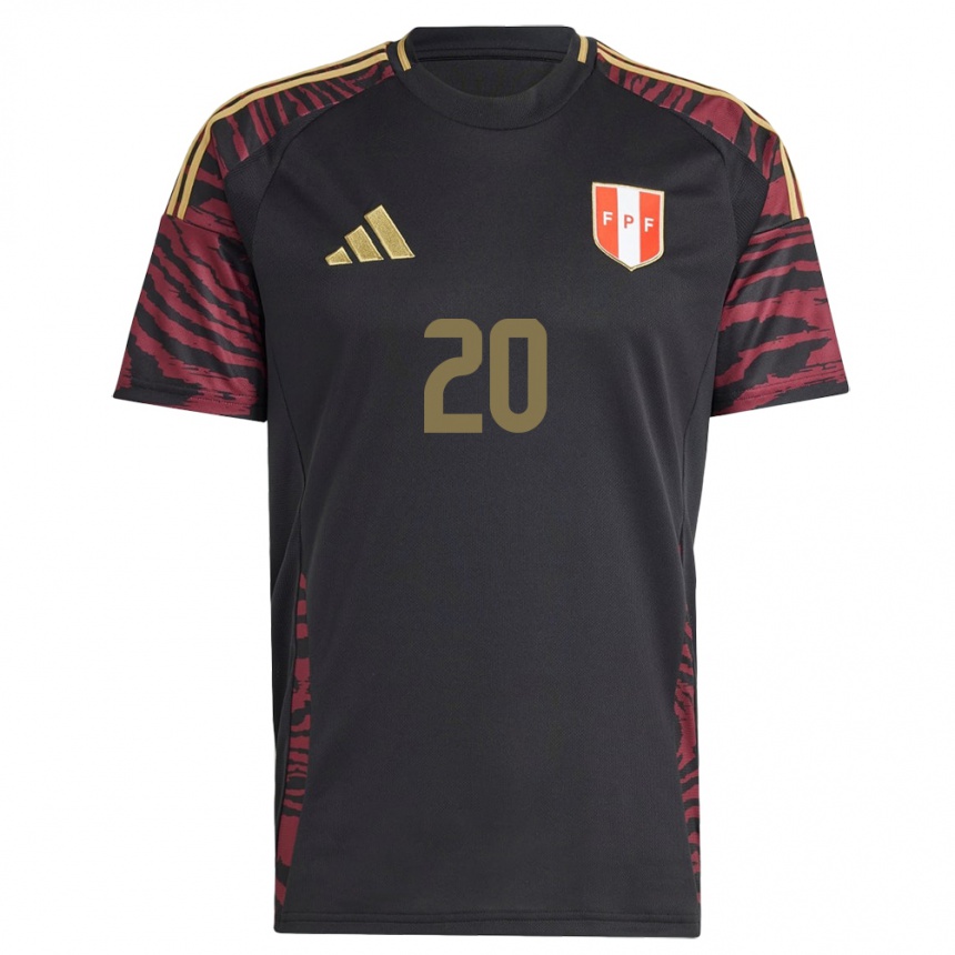 Niño Fútbol Camiseta Perú Philipp Eisele Yupanqui #20 Negro 2ª Equipación 24-26 Perú