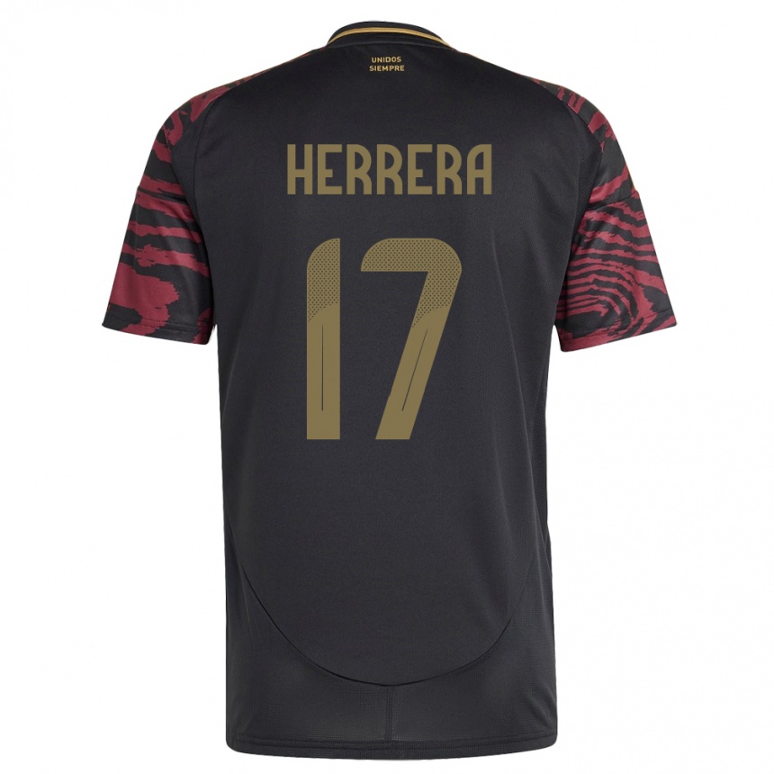 Niño Fútbol Camiseta Perú Fabiola Herrera #17 Negro 2ª Equipación 24-26 Perú