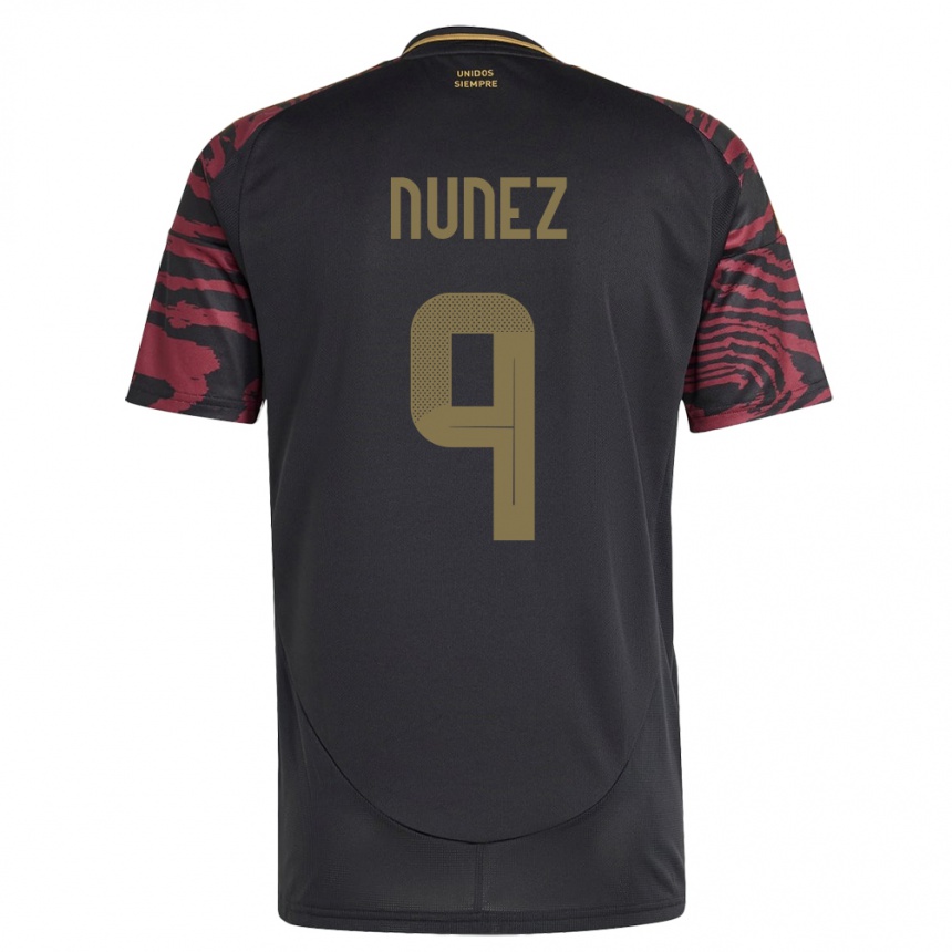 Niño Fútbol Camiseta Perú Pierina Núñez #9 Negro 2ª Equipación 24-26 Perú