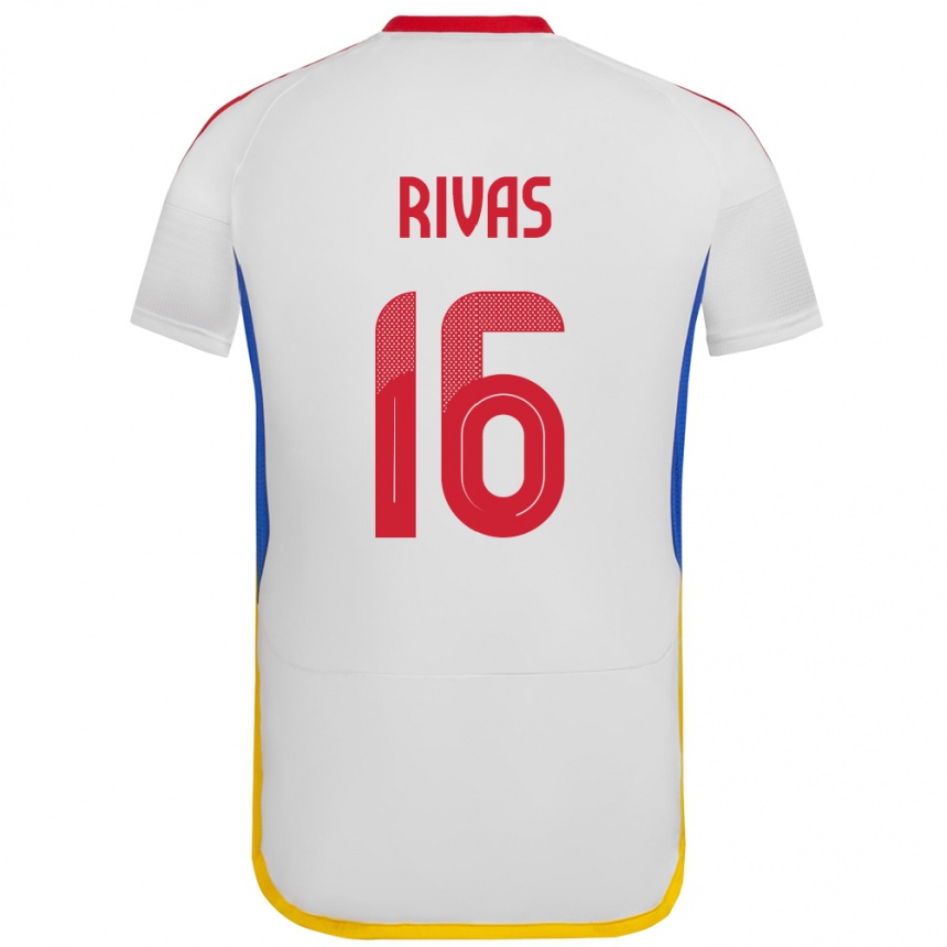 Niño Fútbol Camiseta Venezuela Renne Rivas #16 Blanco 2ª Equipación 24-26 Perú