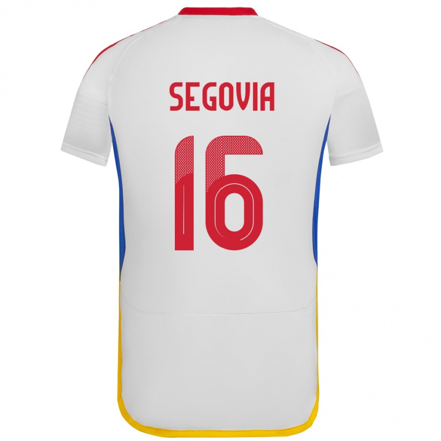 Niño Fútbol Camiseta Venezuela Telasco Segovia #16 Blanco 2ª Equipación 24-26 Perú