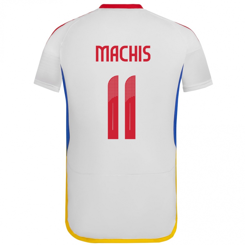 Niño Fútbol Camiseta Venezuela Darwin Machís #11 Blanco 2ª Equipación 24-26 Perú