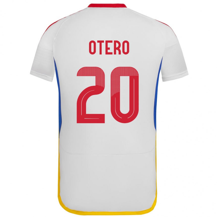 Niño Fútbol Camiseta Venezuela Rómulo Otero #20 Blanco 2ª Equipación 24-26 Perú