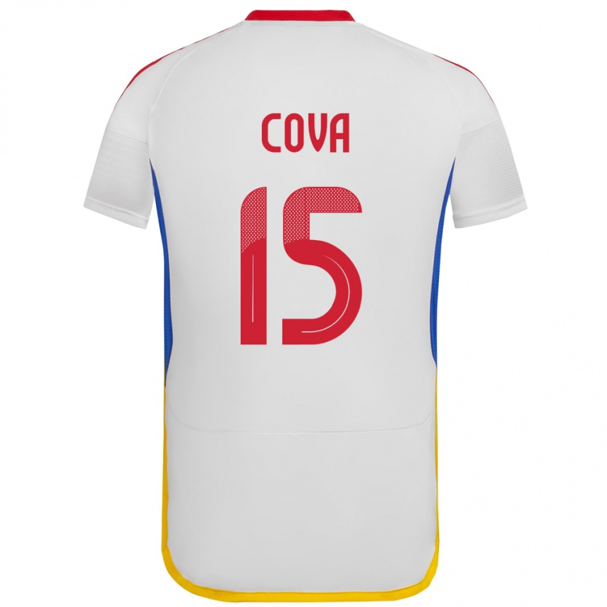 Niño Fútbol Camiseta Venezuela Adrián Cova #15 Blanco 2ª Equipación 24-26 Perú