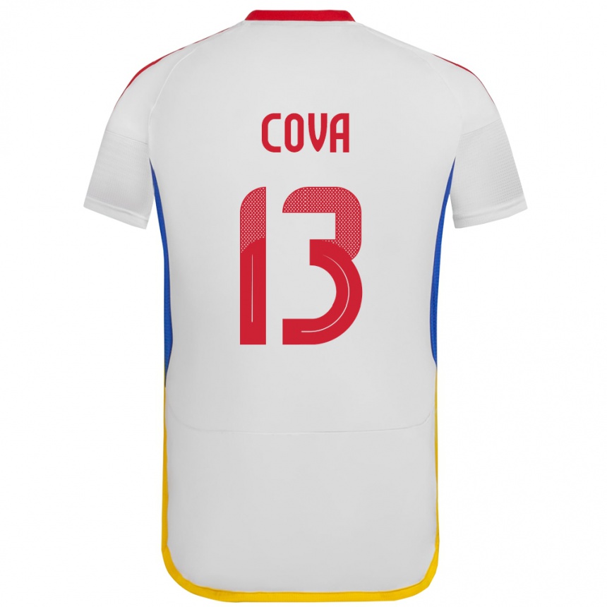 Niño Fútbol Camiseta Venezuela Alejandro Cova #13 Blanco 2ª Equipación 24-26 Perú