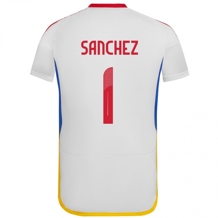 Niño Fútbol Camiseta Venezuela Jorge Sánchez #1 Blanco 2ª Equipación 24-26 Perú