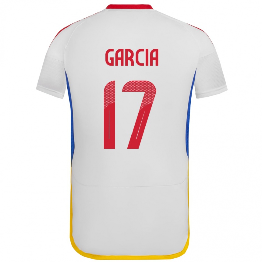 Niño Fútbol Camiseta Venezuela Gabriela García #17 Blanco 2ª Equipación 24-26 Perú