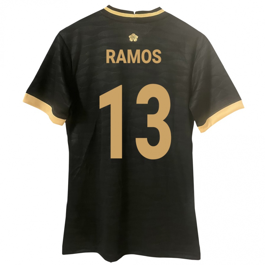 Niño Fútbol Camiseta Panamá Jiovany Ramos #13 Negro 2ª Equipación 24-26 Perú