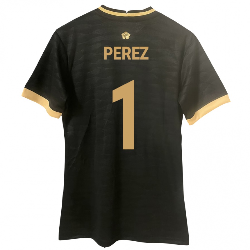 Niño Fútbol Camiseta Panamá Miguel Pérez #1 Negro 2ª Equipación 24-26 Perú