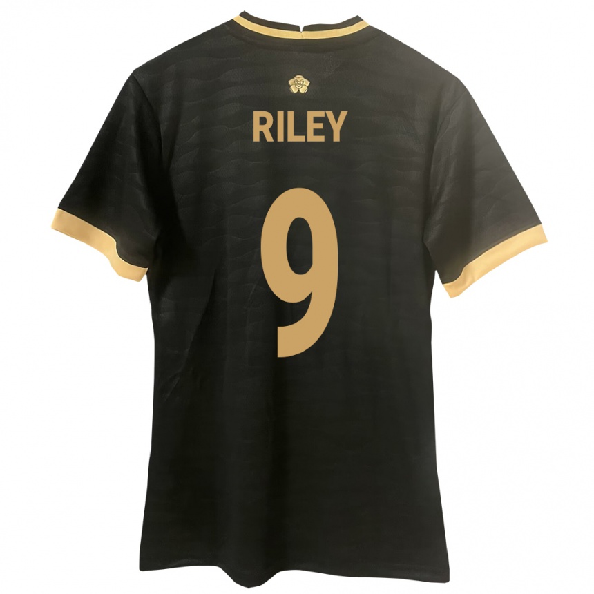 Niño Fútbol Camiseta Panamá Karla Riley #9 Negro 2ª Equipación 24-26 Perú