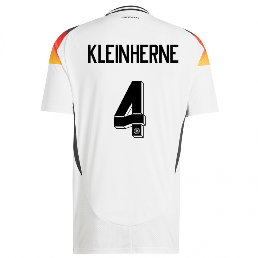 Hombre Fútbol Camiseta Alemania Sophia Kleinherne #4 Blanco 1ª Equipación 24-26 Perú