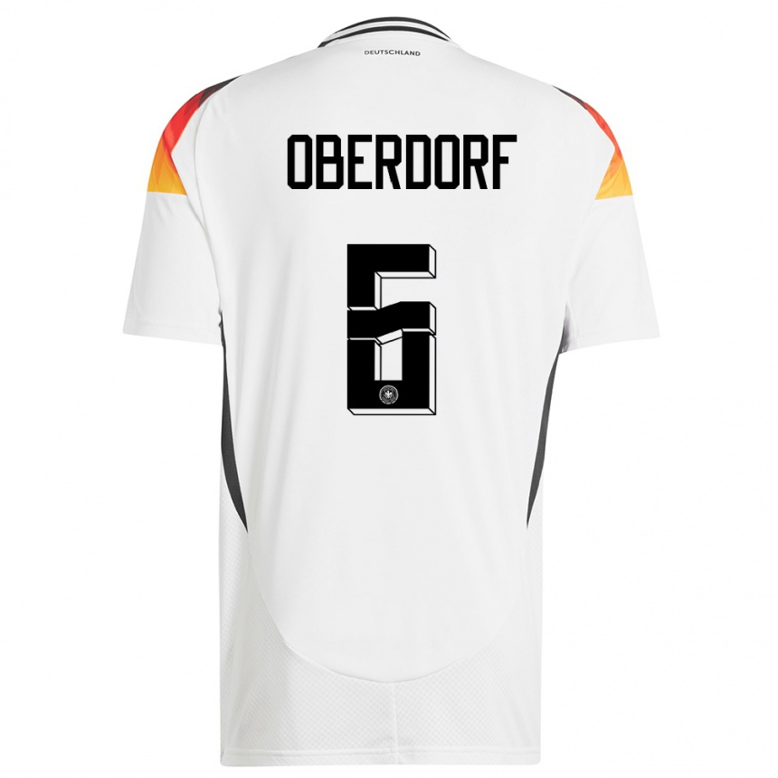 Hombre Fútbol Camiseta Alemania Lena Oberdorf #6 Blanco 1ª Equipación 24-26 Perú