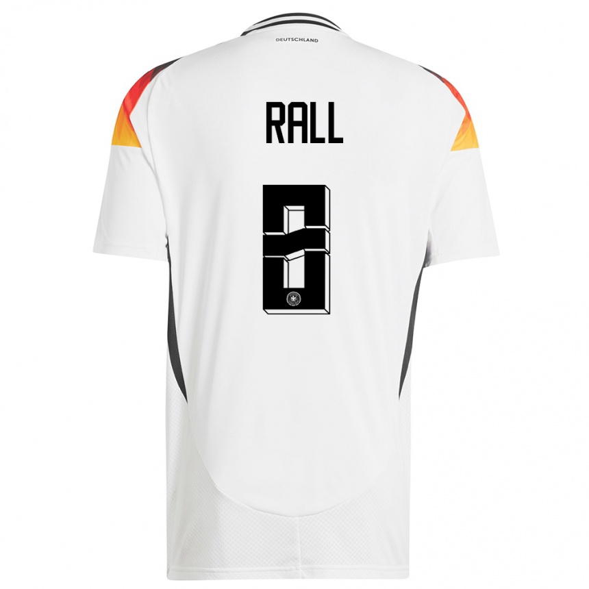 Hombre Fútbol Camiseta Alemania Maximiliane Rall #8 Blanco 1ª Equipación 24-26 Perú